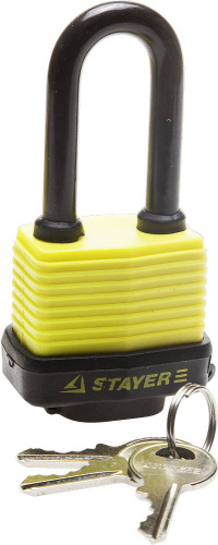 Замок навесной 50мм всепогодный удлиненная дужка STAYER NEW 