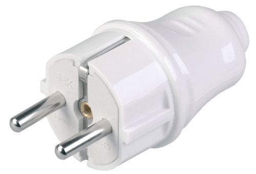 Евровилка прямая белая 16А IEK