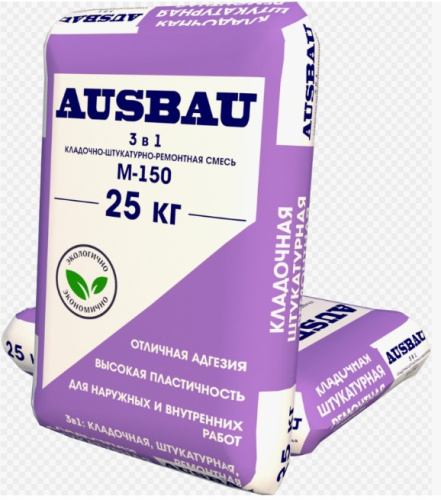Смесь штукатурно-кладочная ПЦС-М150 ЗИМА AUSBAU 25кг