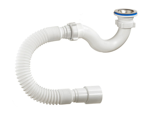 Сифон для душевого поддона 1 1/2"х40, «S»-образный, с гибкой трубой 40-40/50 ОРИО А-42589