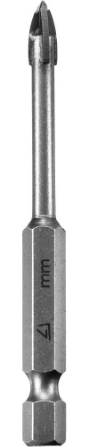 Сверло по кафелю и стеклу с 4-мя реж. лезвиями 70 мм HEX 1/4″ шестигранный хвостовик 6 мм STAYER
