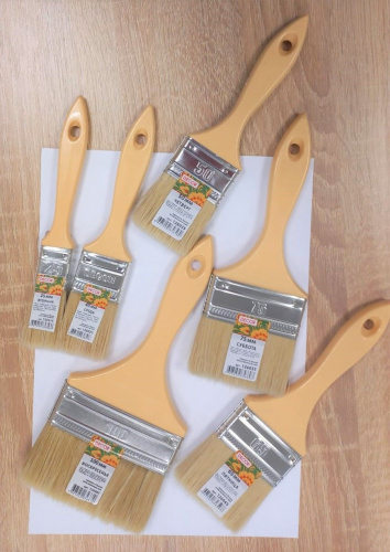 Кисть "Black Edition Old School" Неделька Суббота 75*14мм светл. смеш. щетина пласт. ручка DECOR