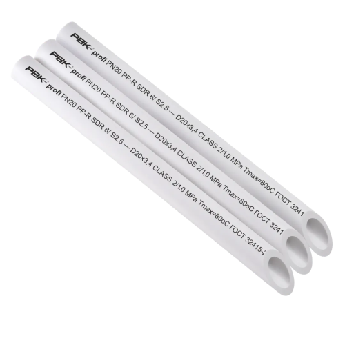 Труба полипропиленовая белая Дн25*4,2 РN20, 2м РВК