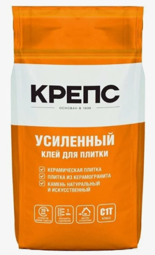 Клей для плитки усиленный КРЕПС 5кг