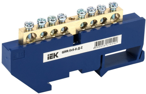 Шина нулевая на DIN-изолятор ШНИ-6х9-8-Д-С IEK ВИА