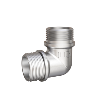 Уголок латунь никель DN15 1/2" НР LD