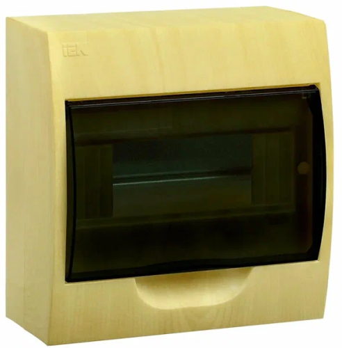 Щит распределительный навесной ЩРН-П-8 IP41 пластик сосна (200*184*95) IEK ВИА