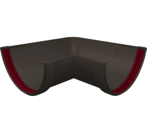 Угол желоба  универсальный ПВХ стандарт графит 90 град. GL 