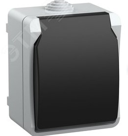 Розетка наружная 1-ая с заземлением с крышкой ФОРС IP54 IEK