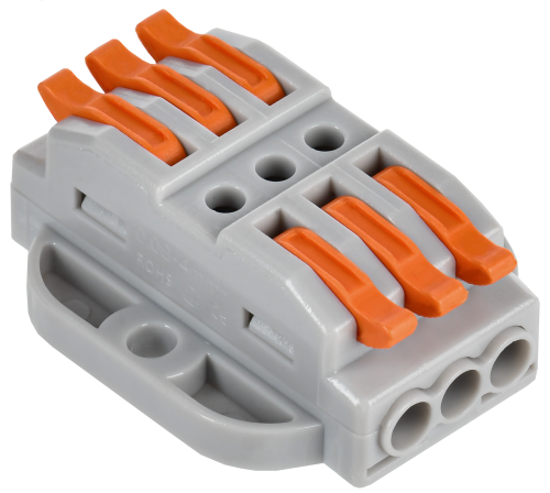 Строительно-монтажная клемма СМК 222-4133P проходная с площадкой (4шт/упак) IEK ВИА