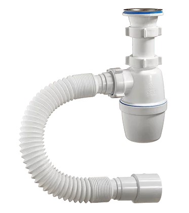 Сифон бутылочный 1 1/2 х 40 с гибкой трубой 40-40/50 (диаметр решетки, 70мм) ОРИО А-4001