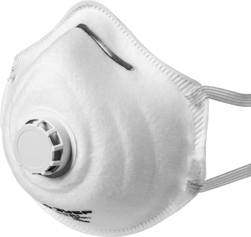 Полумаска фильтрующая коническая с клапаном, класс защиты FFP3 ЗУБР ФК-99 