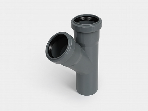 Тройник канализационный D50х50/45° СТАНДАРТ КОНТУР