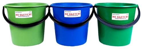 Ведро 10л 1 сорт для садово-огородных работ цвет микс (мягкое) Салават В10-01/С1
