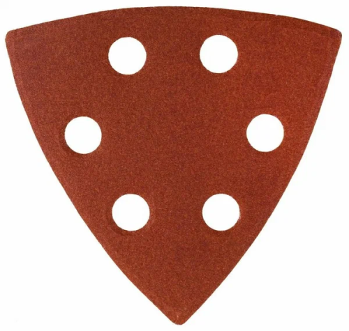 Треугольник шлиф. универсал. на велкро основе 6 отверстий Р80 93*93*93мм, уп/5шт STAYER MASTER ВИА