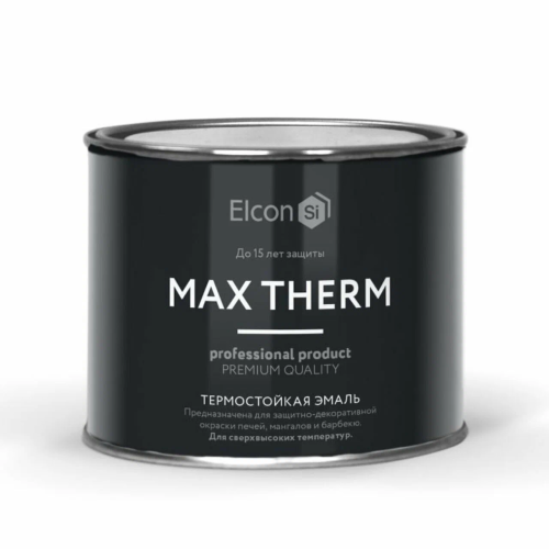 Эмаль термостойкая черная до 1000С ELCON 0,8кг 