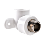 Угольник полипропиленовый с креплением двойной Дн20*3/4" НР РВК