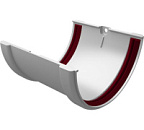 Соединитель желобов ПВХ стандарт белый GL 