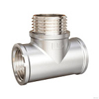 Тройник латунь никель DN15 1/2" ВР НР ВР LD