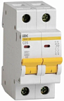 Выключатель автоматический двухполюсный 25А C ВА47-29 C 4.5кА IEK