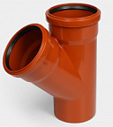 Тройник канализационный D110х110/45° ОРАНЖ КОНТУР NEW