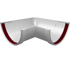 Угол желоба универсальный ПВХ стандарт белый 90 град.GL 