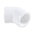 Угольник полипропиленовый белый Дн32*45° РВК