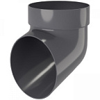 Колено сливное ПВХ стандарт графит GL 