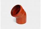 Отвод канализационный D160х45° ОРАНЖ КОНТУР