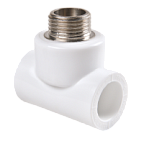 Тройник полипропиленовый комбинир. белый Дн20*1/2" ВР РВК