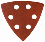 Треугольник шлиф. универсал. на велкро основе 6 отверстий Р80 93*93*93мм, уп/5шт STAYER MASTER ВИА